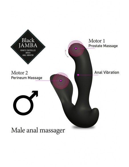  Stimulateur anal vibrant télécommandé unisexe - Black Jamba - Men Avenue - SexShop Gay