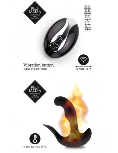  Stimulateur anal vibrant télécommandé unisexe - Black Jamba - Men Avenue - SexShop Gay