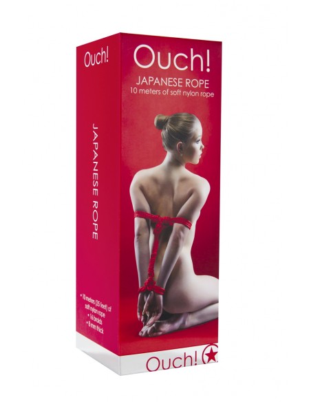  Corde de bondage Japonais 10m rouge - Ouch - Men Avenue - SexShop Gay