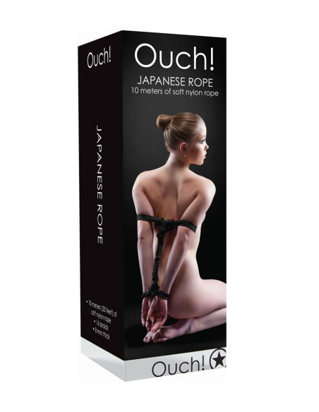  Corde de bondage Japonais 10m noire - Ouch - Men Avenue - SexShop Gay