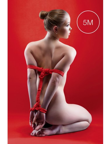  Corde de bondage Japonais 5m rouge - Ouch - Men Avenue - SexShop Gay
