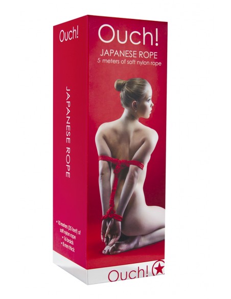  Corde de bondage Japonais 5m rouge - Ouch - Men Avenue - SexShop Gay