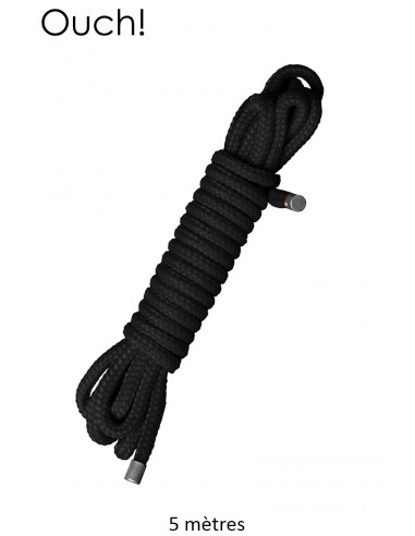  Corde de bondage Japonais 5m noire - Ouch - Men Avenue - SexShop Gay