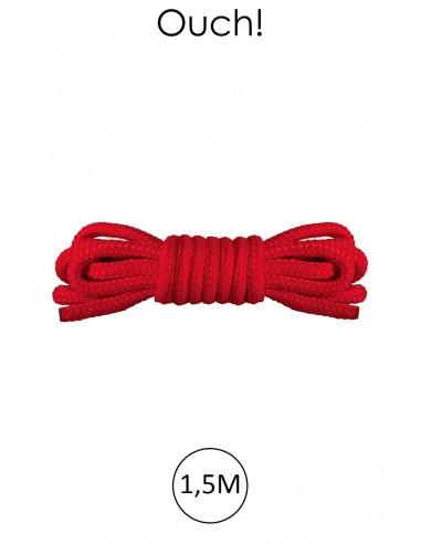  Mini corde de bondage 1,5m rouge - Ouch - Men Avenue - SexShop Gay