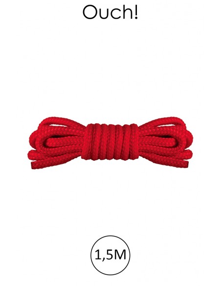  Mini corde de bondage 1,5m rouge - Ouch - Men Avenue - SexShop Gay