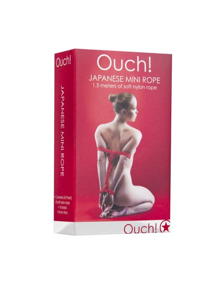  Mini corde de bondage 1,5m rouge - Ouch - Men Avenue - SexShop Gay