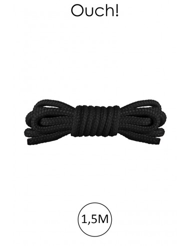  Mini corde de bondage 1,5m noire - Ouch - Men Avenue - SexShop Gay