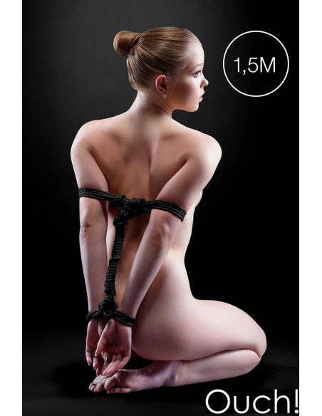  Mini corde de bondage 1,5m noire - Ouch - Men Avenue - SexShop Gay