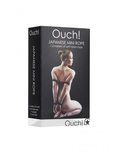  Mini corde de bondage 1,5m noire - Ouch - Men Avenue - SexShop Gay