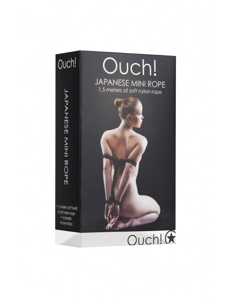  Mini corde de bondage 1,5m noire - Ouch - Men Avenue - SexShop Gay