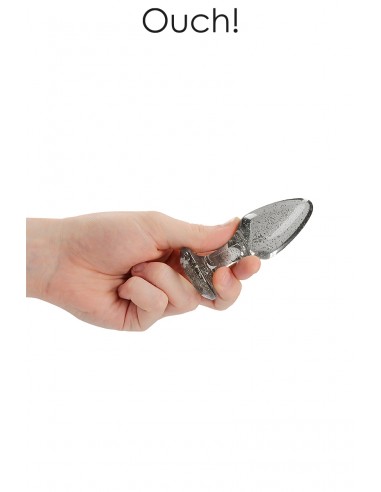  Set 3 plugs pailletés argentés en acrylique - Ouch! - Men Avenue - SexShop Gay