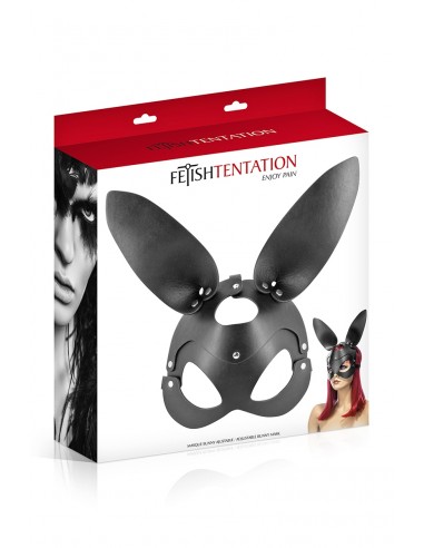  Masque bunny simili cuir réglable - Fetish Tentation - Men Avenue - SexShop Gay