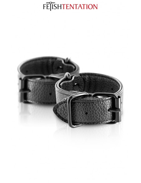  Menottes simili cuir ajustables - Fetish Tentation - Men Avenue - SexShop Gay