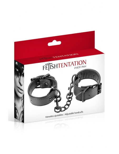  Menottes simili cuir ajustables - Fetish Tentation - Men Avenue - SexShop Gay