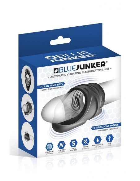  Masturbateur vibrant automatique avec stries - Blue Junker - Men Avenue - SexShop Gay