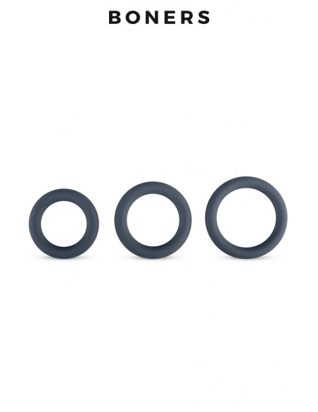  Kit de 3 anneaux de pénis - Boners - Men Avenue - SexShop Gay