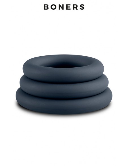  Kit de 3 anneaux de pénis - Boners - Men Avenue - SexShop Gay