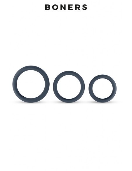  Kit de 3 anneaux de pénis larges - Boners - Men Avenue - SexShop Gay