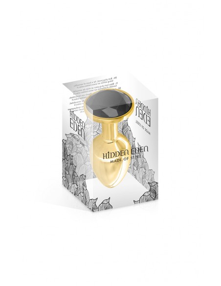  Plug bijou aluminium or et noir S - Hidden Eden - Men Avenue - SexShop Gay