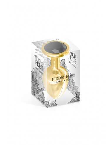  Plug bijou aluminium or et noir M - Hidden Eden - Men Avenue - SexShop Gay