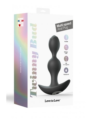  Plug anal vibrant Twinny Bud noir - Men Avenue - SexShop Gay