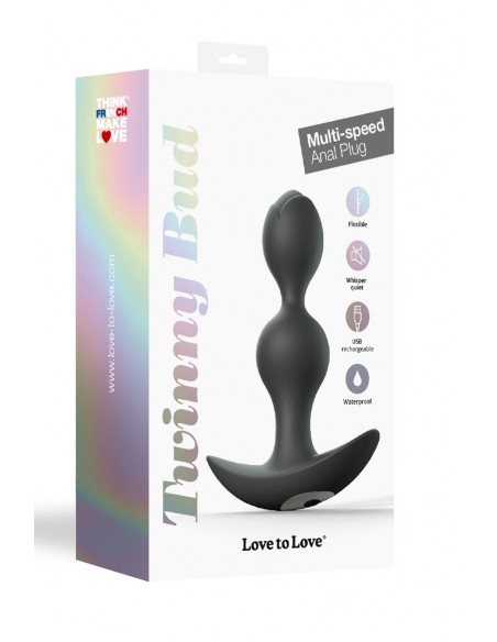  Plug anal vibrant Twinny Bud noir - Men Avenue - SexShop Gay