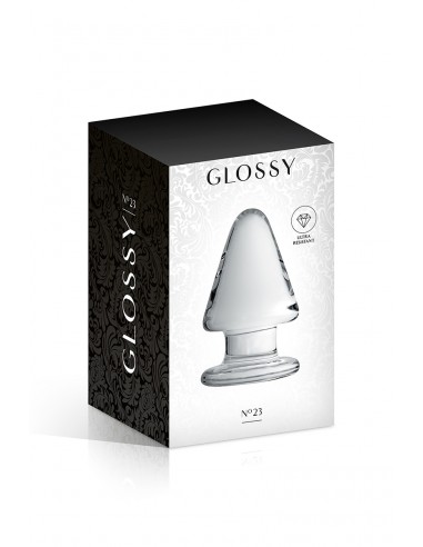  Plug anal verre Glossy Toys n° 23 Clear - Men Avenue - SexShop Gay