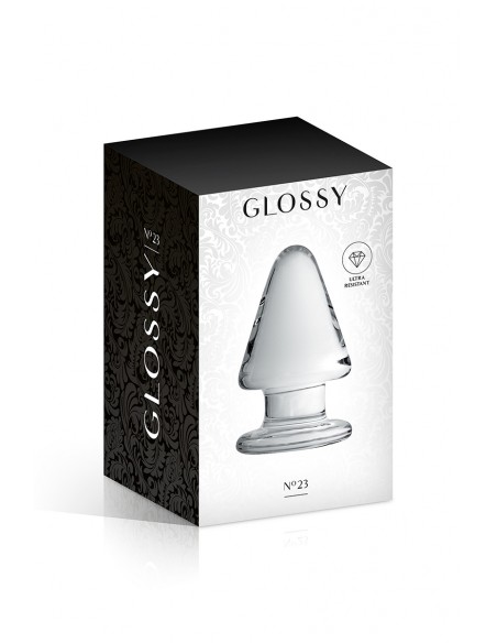  Plug anal verre Glossy Toys n° 23 Clear - Men Avenue - SexShop Gay