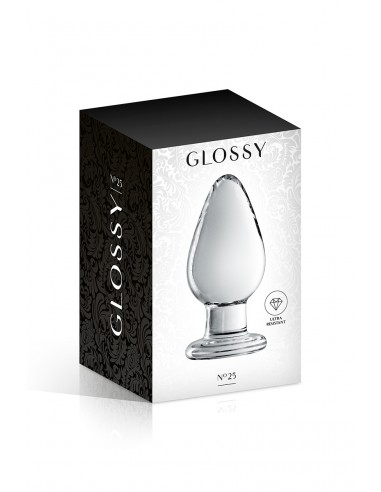  Plug anal verre Glossy Toys n° 25 Clear - Men Avenue - SexShop Gay