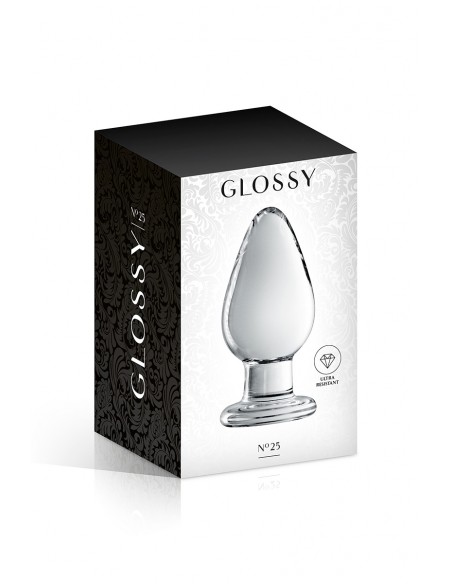 Plug anal verre Glossy Toys n° 25 Clear - Men Avenue - SexShop Gay