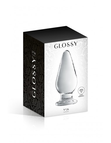  Plug anal verre Glossy Toys n° 26 Clear - Men Avenue - SexShop Gay