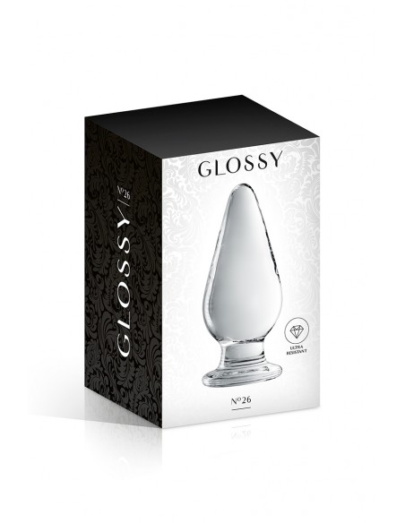 Plug anal verre Glossy Toys n° 26 Clear - Men Avenue - SexShop Gay