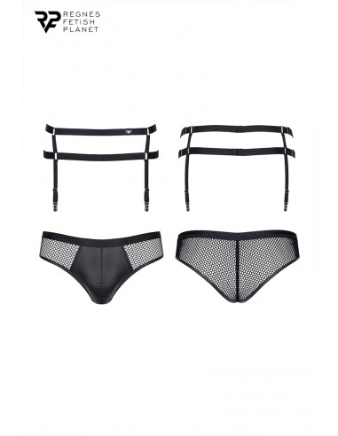  Porte-jarretelles et slip noir - Regnes - Men Avenue - SexShop Gay
