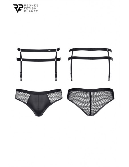  Porte-jarretelles et slip noir - Regnes - Men Avenue - SexShop Gay
