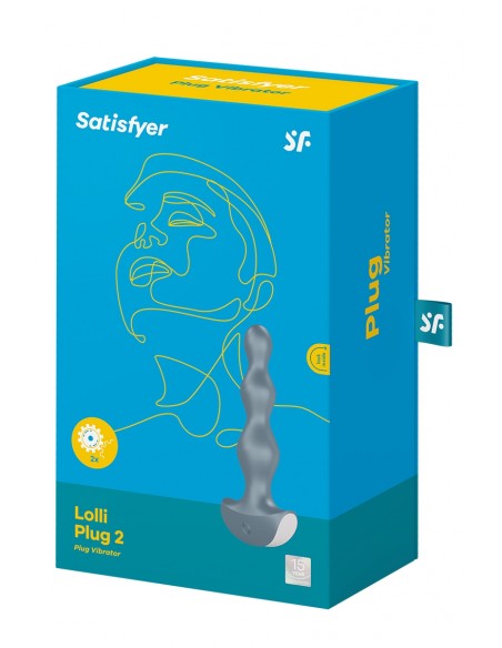  Plug anal vibrant Lolli Plug 2 gris - Satisfyer - Men Avenue - SexShop Gay