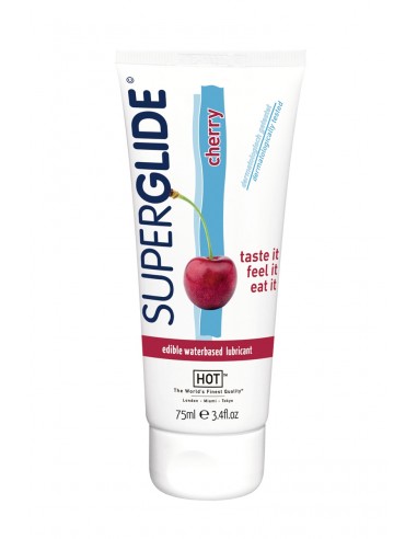  Lubrifiant Comestible SuperGlide cerise - HOT - Men Avenue - SexShop Gay