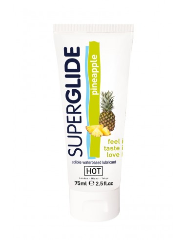  Lubrifiant Comestible SuperGlide ananas - HOT - Men Avenue - SexShop Gay