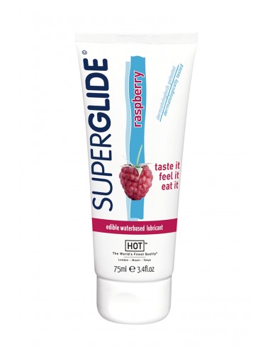  Lubrifiant Comestible SuperGlide framboise - HOT - Men Avenue - SexShop Gay