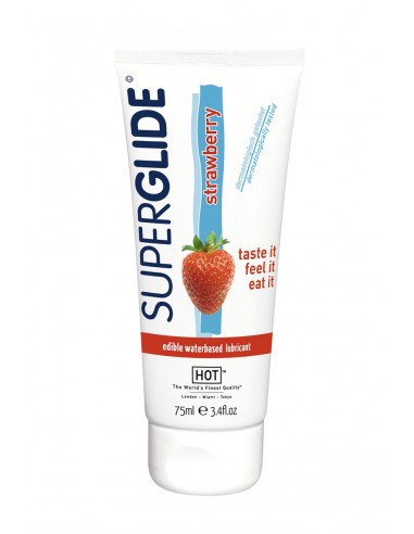  Lubrifiant Comestible SuperGlide fraise - HOT - Men Avenue - SexShop Gay