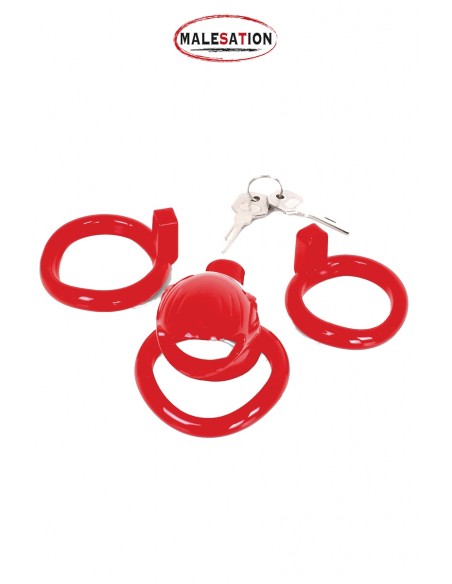  Cage de chasteté ABS rouge - Malesation - Men Avenue - SexShop Gay