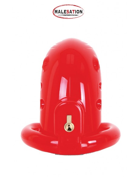  Cage de chasteté ABS rouge - Malesation - Men Avenue - SexShop Gay