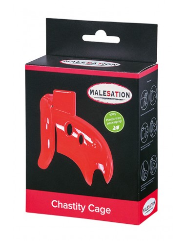  Cage de chasteté ABS rouge - Malesation - Men Avenue - SexShop Gay