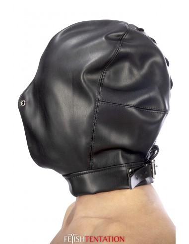  Cagoule BDSM fermée simili cuir - Fetish Tentation - Men Avenue - SexShop Gay