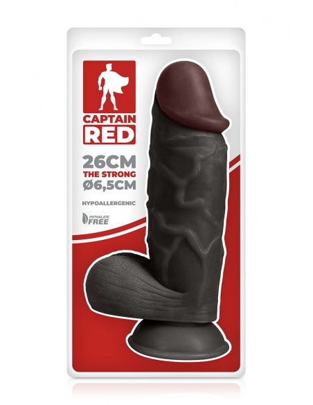  Gode XXL The Strong Black 26 x 6,5 cm - Captain Red - Men Avenue - SexShop Gay