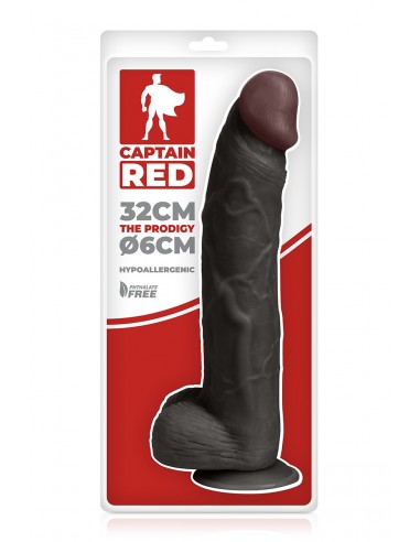  Gode XXL Prodigy Black 32 x 6 cm - Captain Red - Men Avenue - SexShop Gay