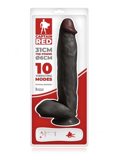  Vibro XXL The Power Black 31 x 6 cm - Captain Red - Men Avenue - SexShop Gay