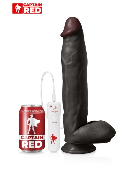  Vibro XXL The Power Black 31 x 6 cm - Captain Red - Men Avenue - SexShop Gay