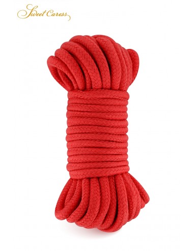  Corde de bondage rouge 10m - Sweet Caress - Men Avenue - SexShop Gay