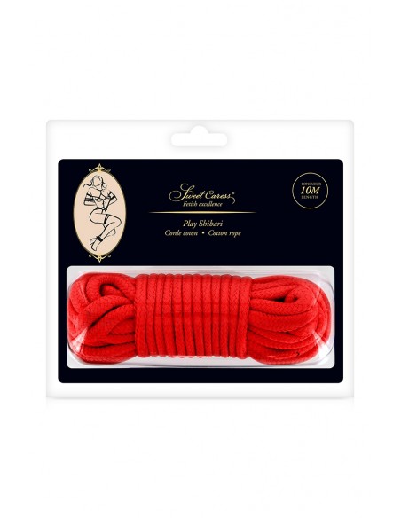  Corde de bondage rouge 10m - Sweet Caress - Men Avenue - SexShop Gay
