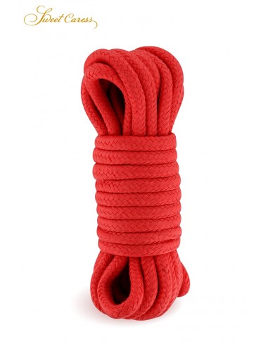  Corde de bondage rouge 5m - Sweet Caress - Men Avenue - SexShop Gay